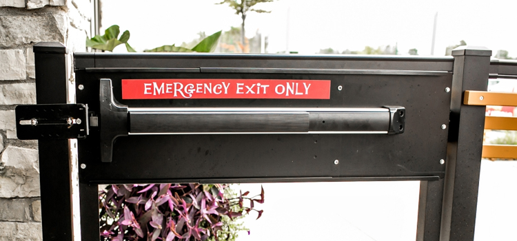 emergency push bar installation in Newmarket
